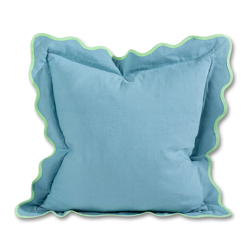 Darcy Scalloped Linen Pillow - The Summer Shop