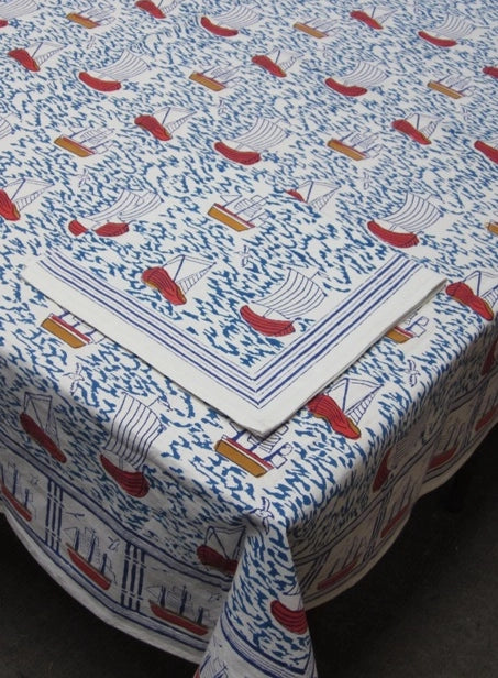 Block Printed Tablecloth - The Summer Shop