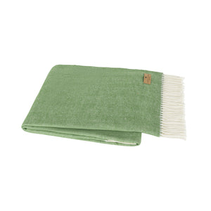 Italian Herringbone Throw - Greens - The Summer Shop
