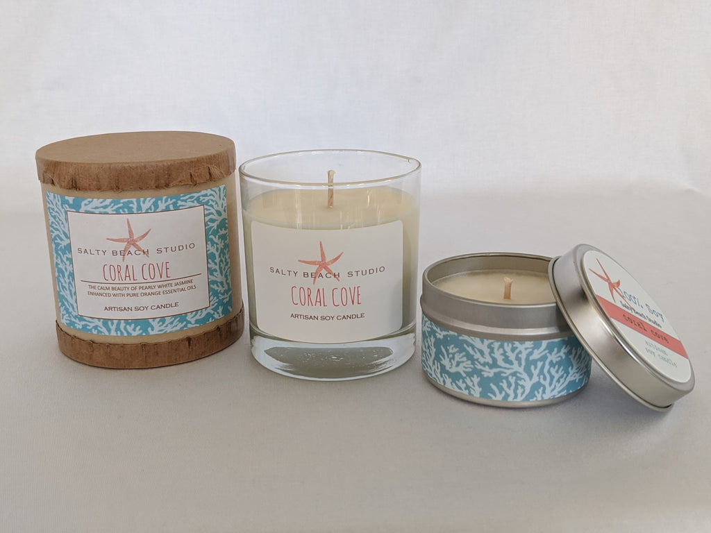 Coral Cove Scented Candle - The Summer Shop