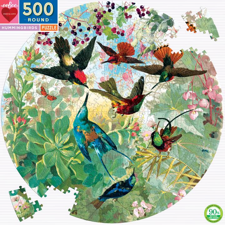 Hummingbirds Round Puzzle - The Summer Shop