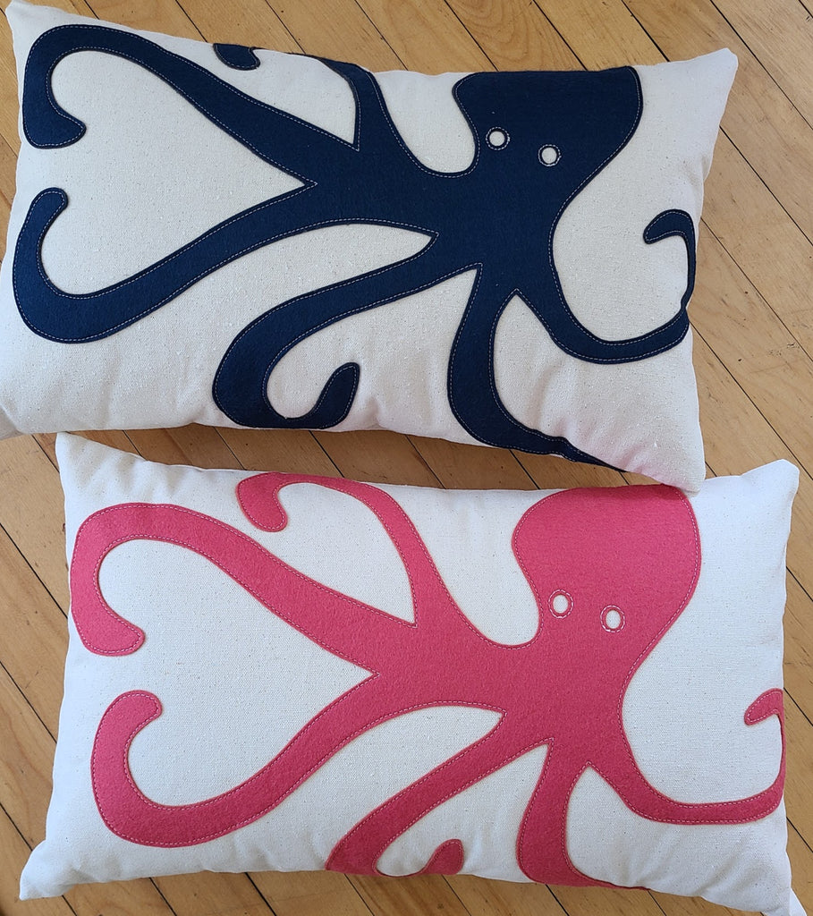 Octopus Applique Pillow - The Summer Shop