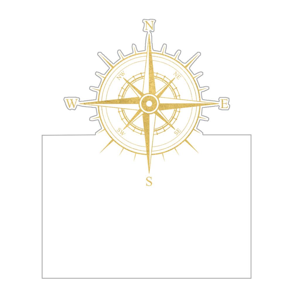 Weigh Anchor Compass Die-Cut Place Cards - The Summer Shop