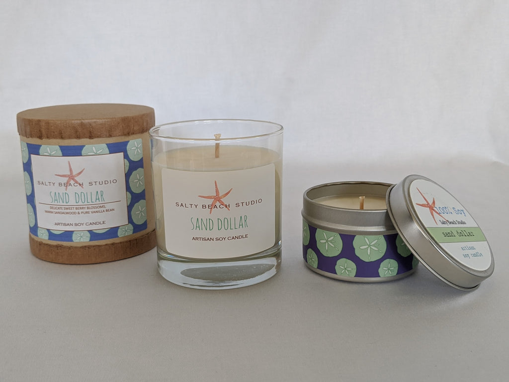 Sand Dollar Candle Scented Candle - The Summer Shop