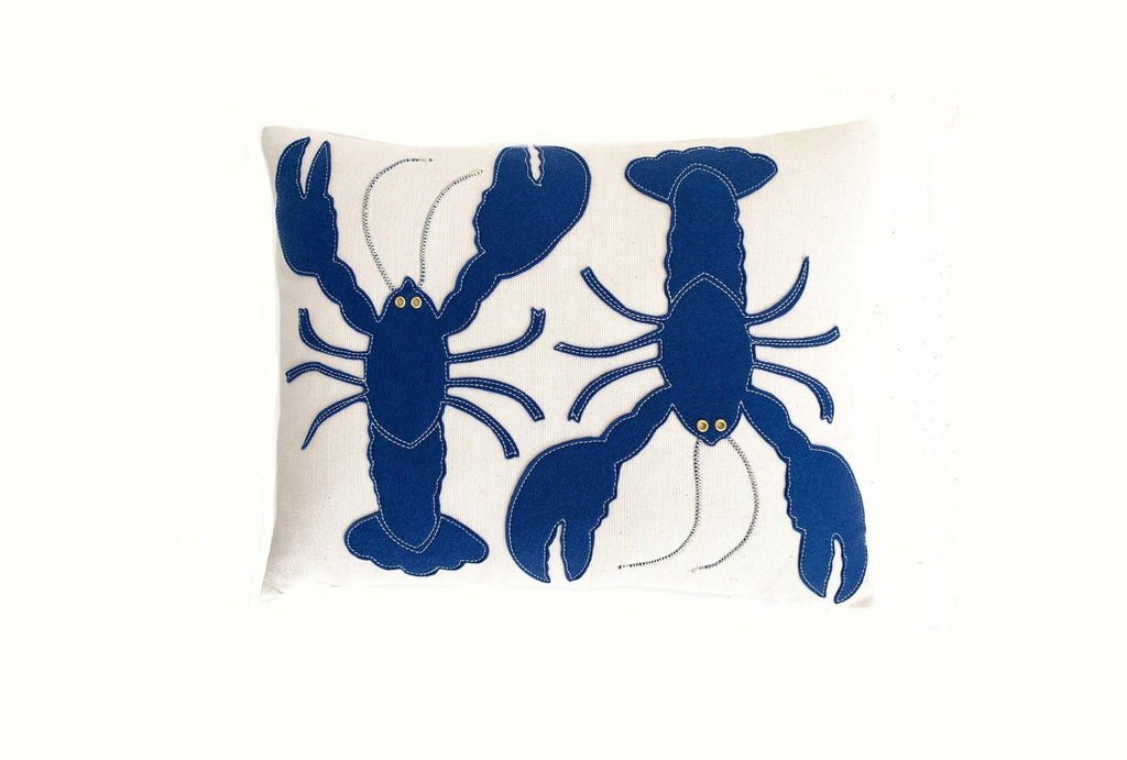 Two Lobster Felt Pillows - The Summer Shop
