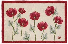 Poppy Profusion Hooked Wool Rug - The Summer Shop